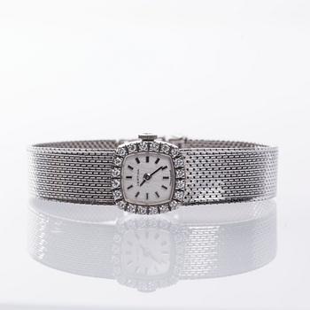 ARMBANDSUR, Certina, 18K vitguld med briljantslipade diamanter ca 0.40 ct.