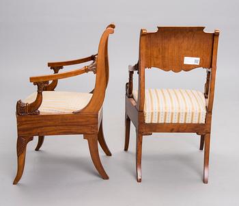 KARMSTOLAR, ett par, Nikolai I (1825-55), Ryssland 1800-talets första hälft.