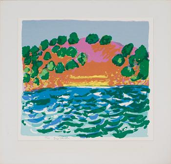 INGE SCHIÖLER, 6 st, färgserigrafier, en signerad, övriga stämpelsignerade, numrerade 122/195.