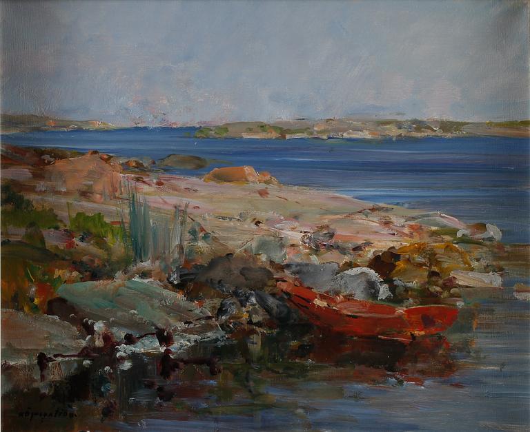 HUGO ÖFVERSTRÖM, olja på duk, signerad.