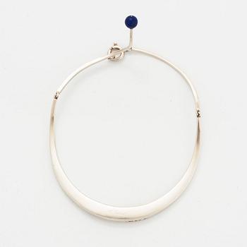 Karlheinz Sauer, necklace sterling silver with lapis lazuli.