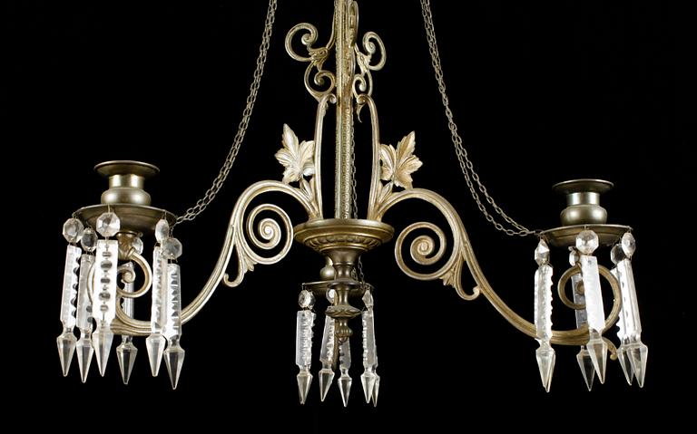 LJUSKRONA, oscariansk, sent 1800-tal. Höjd ca 70cm.