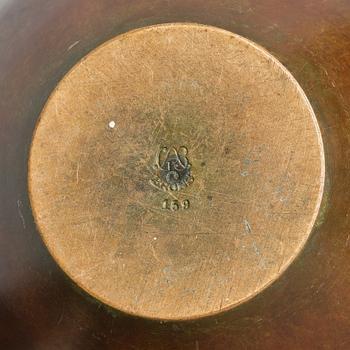 Guldsmedsaktiebolaget (GAB), a pair of Swedish Grace bronze vases, probably designed by Jacob Ängman.