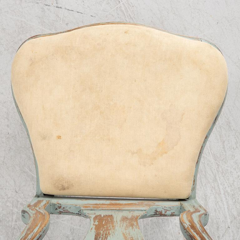 A rooco chair, mid-18th century.