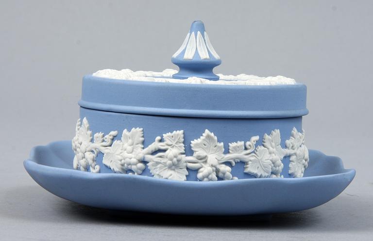 PARTI PORSLIN, 5 delar, jasperware, Wedgwood, England.