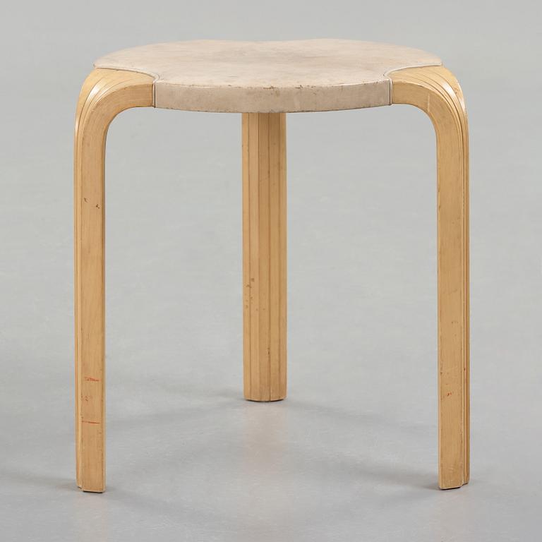 a "X600" stool by Alvar Aalto for Artek.