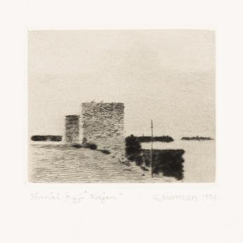 Gunnar Norrman, Drypoint etchings, 9, signed and numbered.