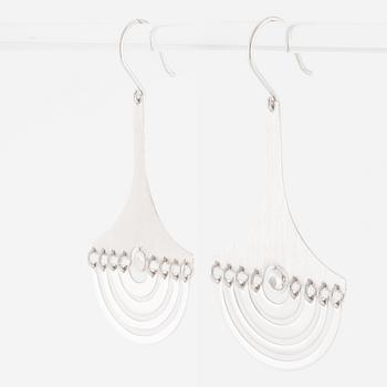 Tapio Wirkkala, a pair of earrings "Moon Crescent", sterling silver, for Kultakeskus.