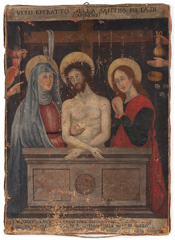 Italian school, probably 17th century, True portrait of the most holy pieta of Caninbio.