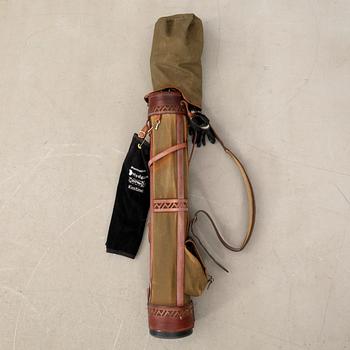 Golf clubs with bag Scotland first half of the 20th century.