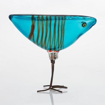 Alessandro Pianon, "Pulcino", skulptur, glas, Vistosi, Murano, Italien 1960-tal.