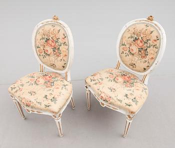 STOLAR, 1 par, gustavianska, 1700-tal, Melchior Lundberg.
