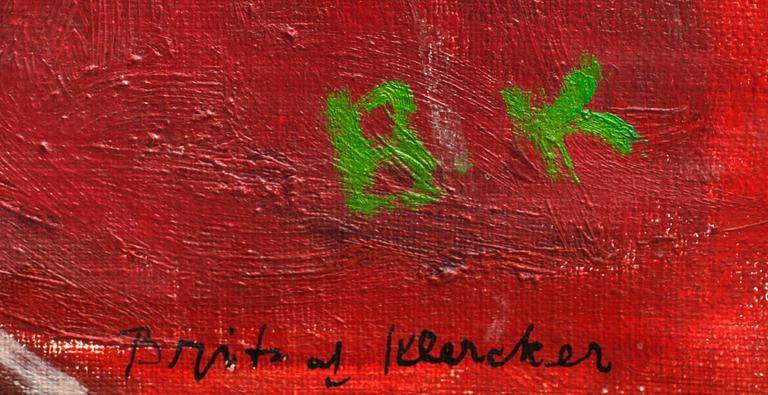 BRITA AF KLERCKER, olja på duk, monogramsign.