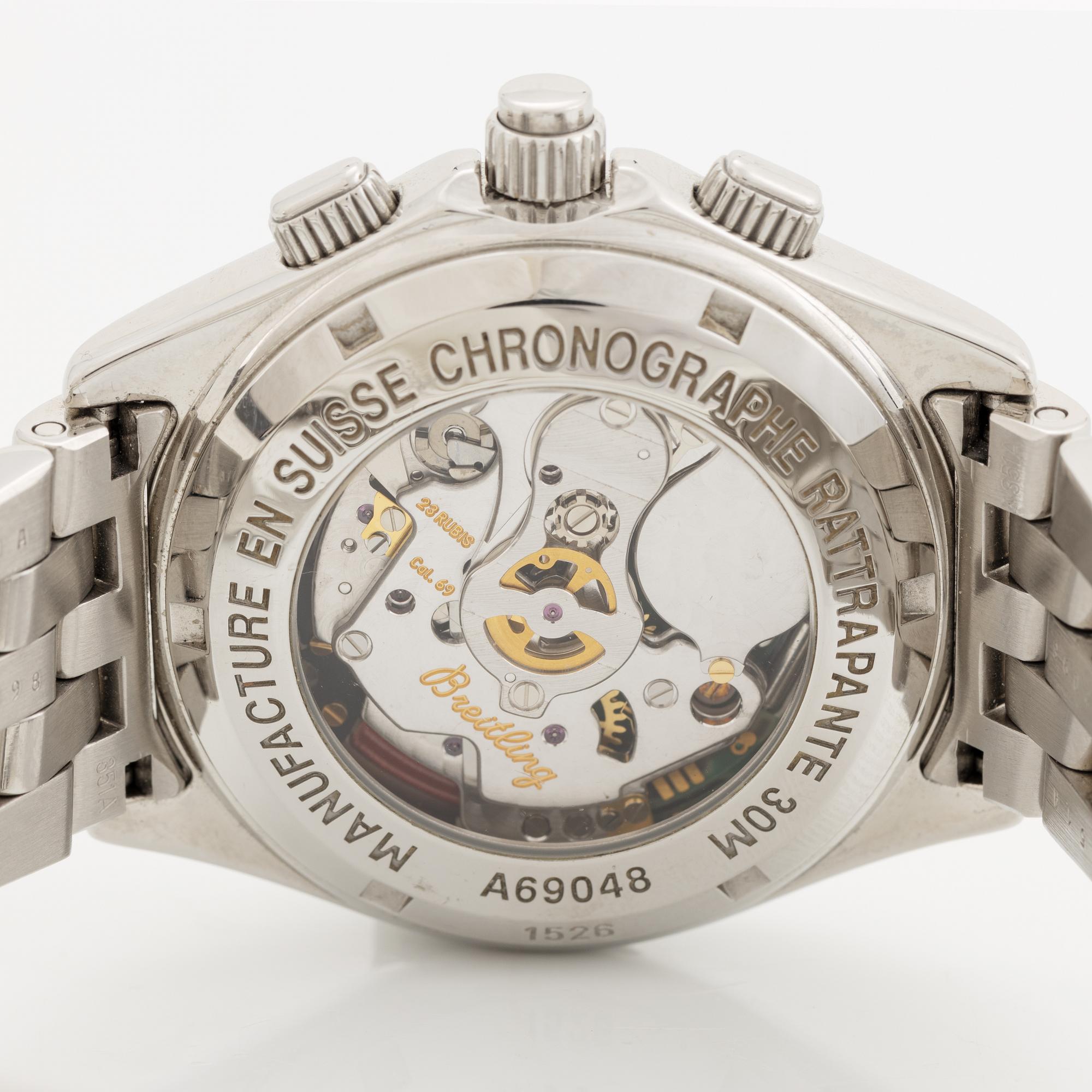 Breitling, Chronoracer Rattrapante, chronograph, wristwatch, 39 mm.