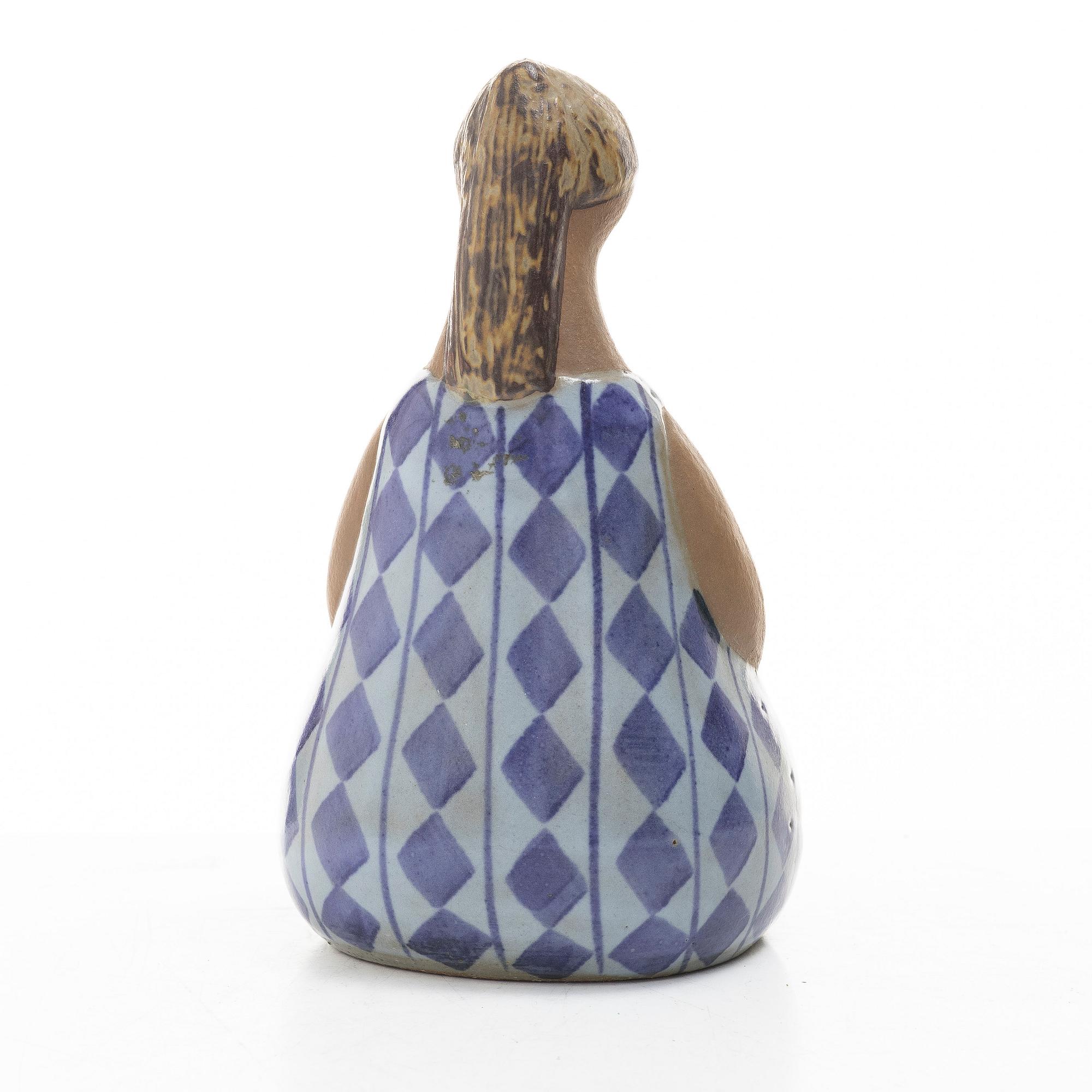 Lisa Larson, figurin, stengods, "Amalia", ur serien "ABC-flickor", Gustavsberg.