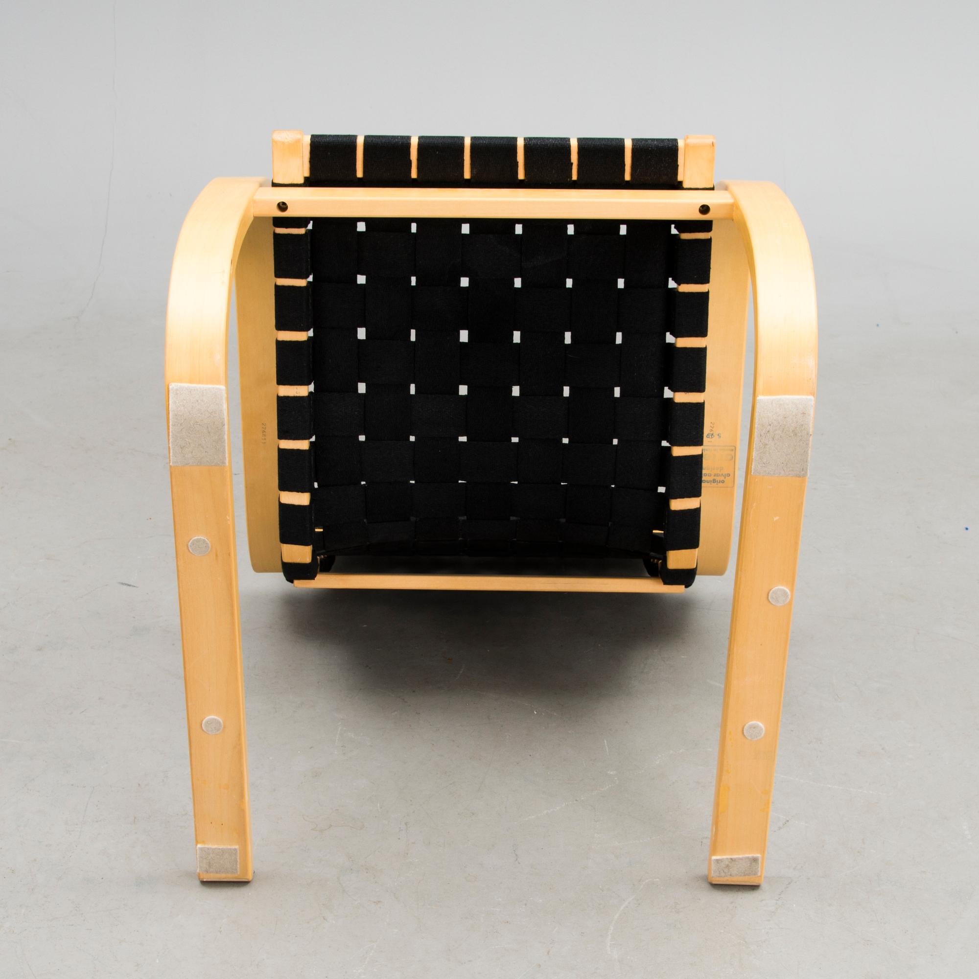 ALVAR AALTO, nojatuoli, malli 406, Artek, 1900-luvun loppu.