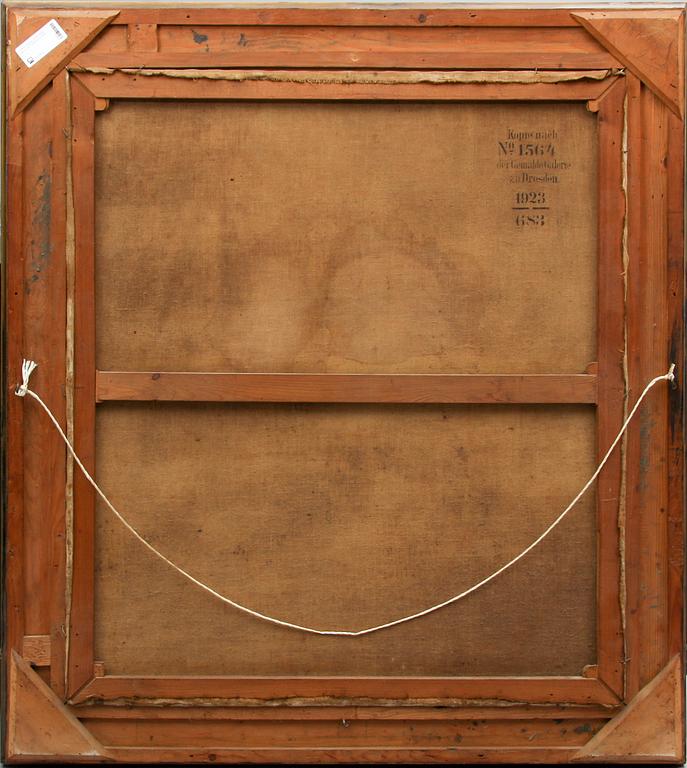 OKÄND KONSTNÄR, olja på duk. Omkring år 1900.