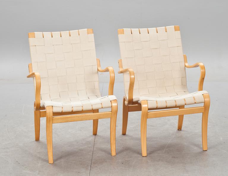 FÅTÖLJER, 2 stycken. "Mina" Bruno Mathsson.