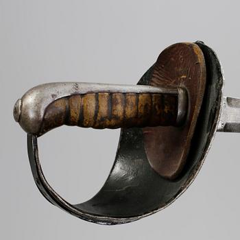 SABEL, för manskap vid kavalleriet, m/1893, samt TRÄNINGSSABEL, omkring år 1900.
