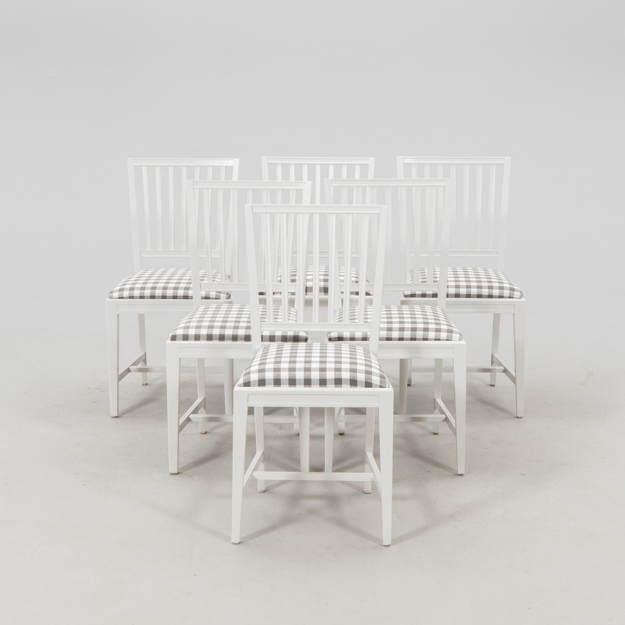 Chairs, 6 pieces "Leksand," late 20th century.