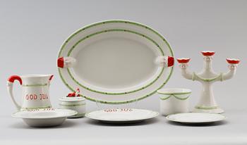 JULSERVIS, 27 delar, porslin, "Jul", Gustavsberg, 1900-talets andra hälft.