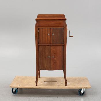 A grammophone cabinet, early 20th Century.
