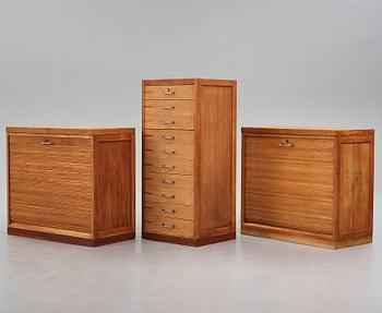 HANS J WEGNER, a set of 3 storage units for Plan møbler, Denmark 1940-50's.