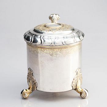 A Swedish 18th century parcel-gilt silver tankard, marks of Bengt Biörn, Västeras 1748.