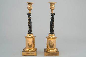 A PAIR OF CANDLESTICKS.