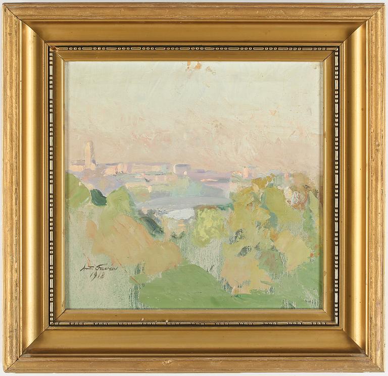 ANTTI FAVÉN, olja på duk, signerad och daterad 1918.