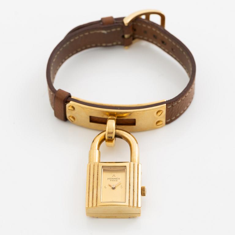 Hermès, armbandsur, "Kelly Lock", 20 x 20 (37,5) mm.
