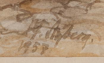 FRANS NYBERG, akvarell, signerad och daterad 1958.