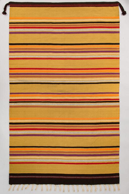 Elsa Montell-Saanio, A Raanu "Ahku" (grandmother) textile from Lapland designed by Elsa Montell-Saanio. Circa 216x131 cm.
