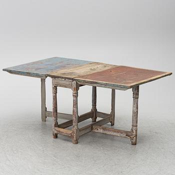 A Swedish baroque gate leg table, 18th century.