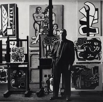 485. Lennart Olson, Porträtt av Fernand Léger, 1954.