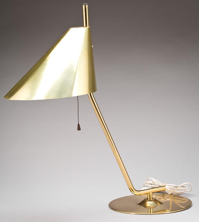 BORDSLAMPA, mässing, Hans Agne Jakobsson Markaryd, 1960/70-tal.