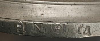 LJUSSTKAR, 1 par, tenn, Nyköping 1853.