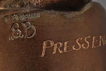 STIG BLOMBERG, skulptur, brons, monogramsign. Gjutarstämpel Herman Bergman.