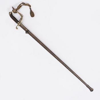 A 19th Century sabre with scabbard.