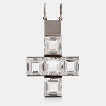 146. Wiwen Nilsson, a sterling and rock crystal pendant, Lund Sweden 1946.