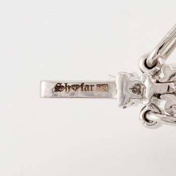 Bracelet 18K white gold with oval and brilliant-cut diamonds.