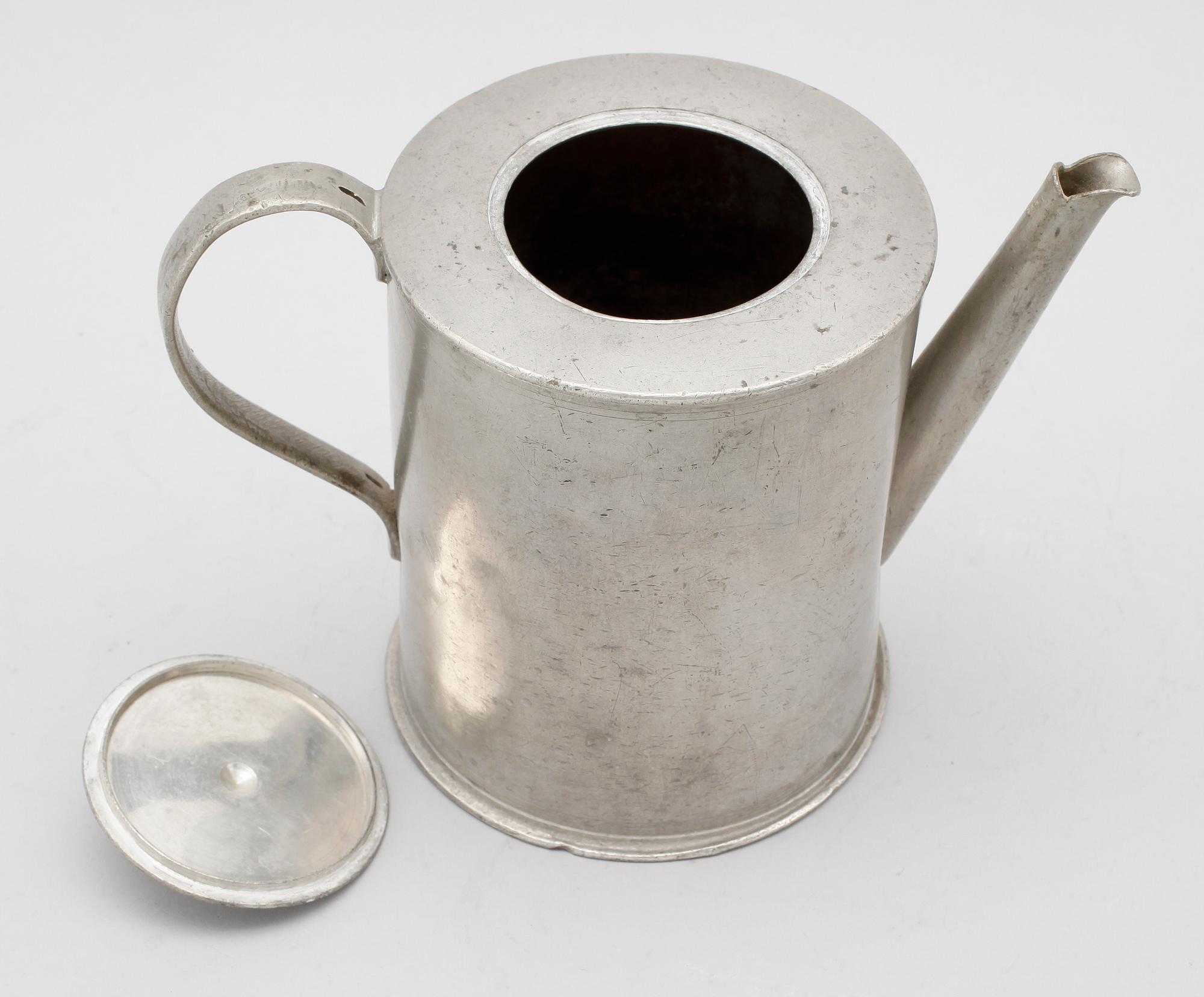 TEKANNA, tenn, Nils Abraham Santesson, Stockholm 1874.