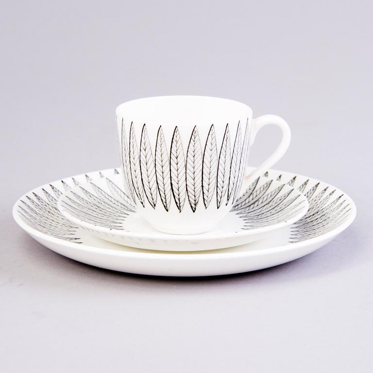 STIG LINDBERG, kaffeservis, 20 delar, porslin, "Salix", Gustavsberg, 1960-tal.