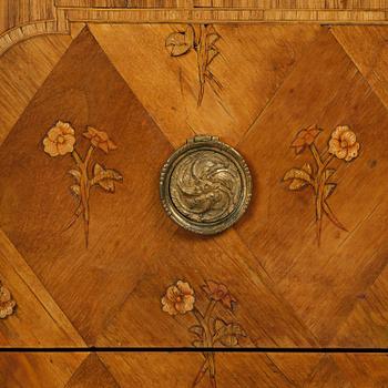 A Gustavian marquetry commode by J. Hultsten (master in Stockholm 1773-94).