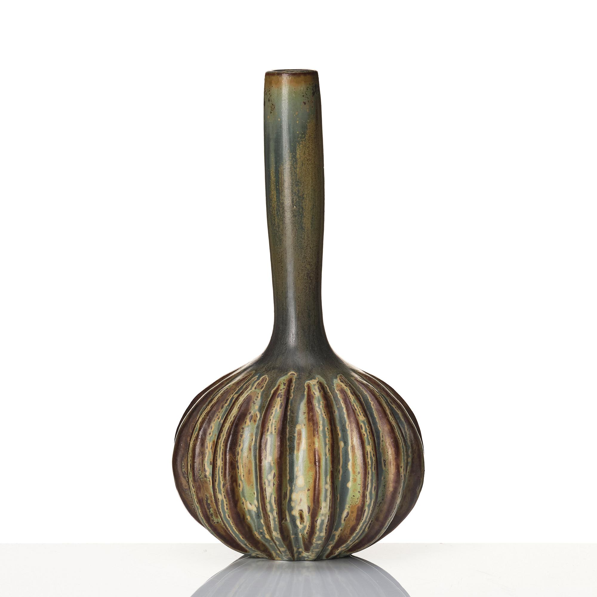 Axel Salto, a stoneware vase, Royal Copenhagen, mid 20th century.