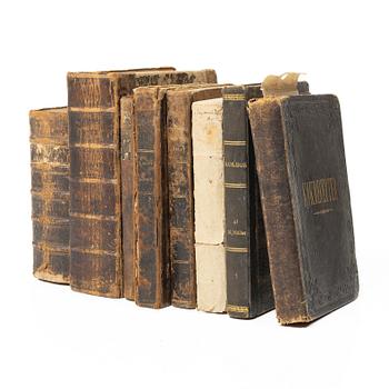 Åtta kok- och handböcker inkl. Cajsa Warg, 1780-1897.