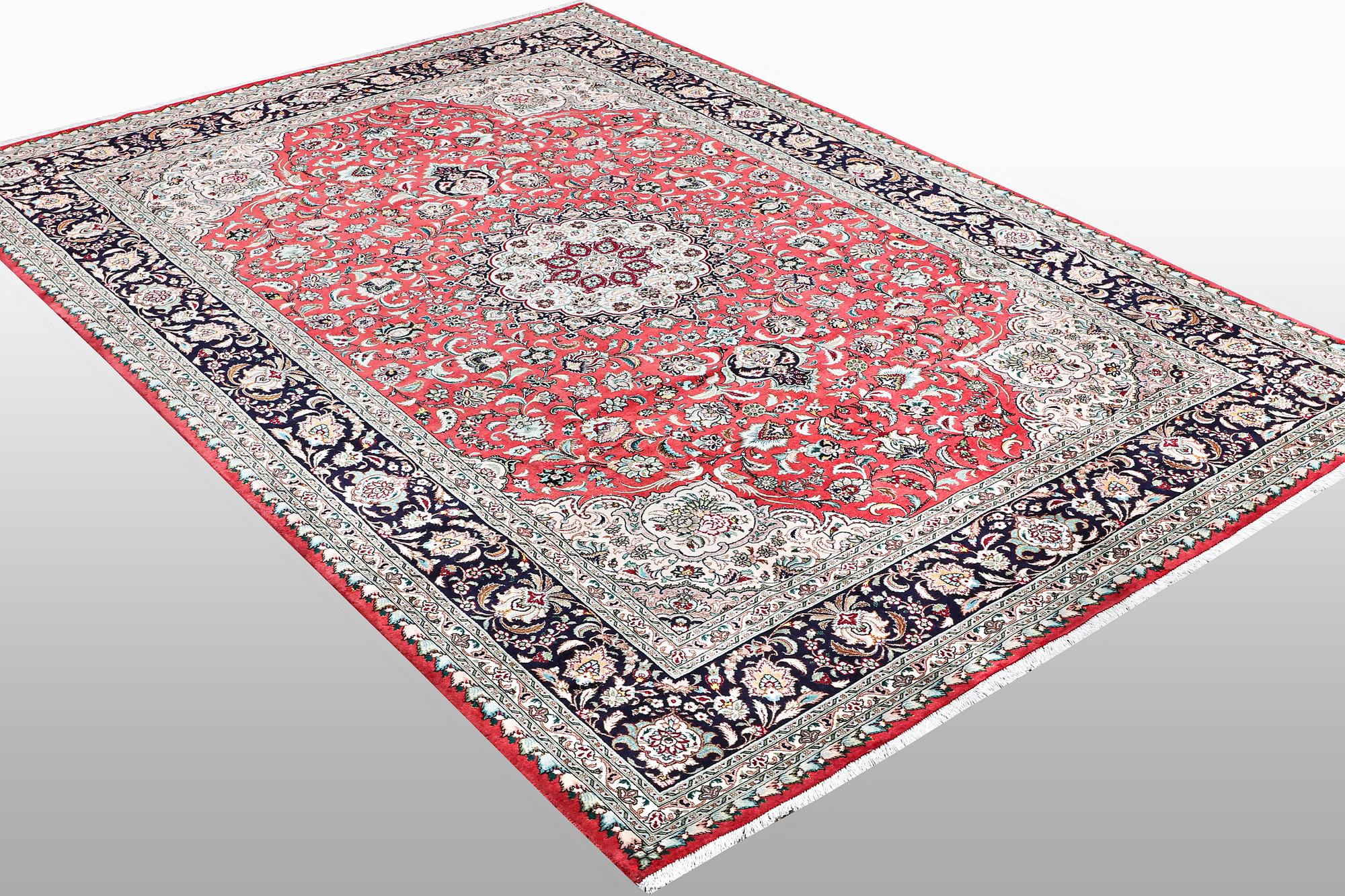 Matta, Täbriz, part silk, 60 Raj, ca 288 x 200 cm.