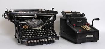 SKRIV- SAMT RÄKNEMASKIN, 1900-tal.