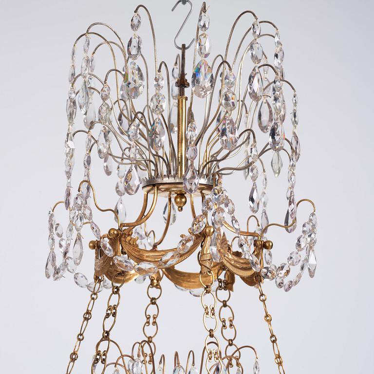 A nothern Europe Louis XVI twelve-light chandelier, second part of the 18th century.