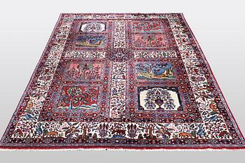 A rug, semi-antique rug Kirman, signed, circa 248 x 169 cm.